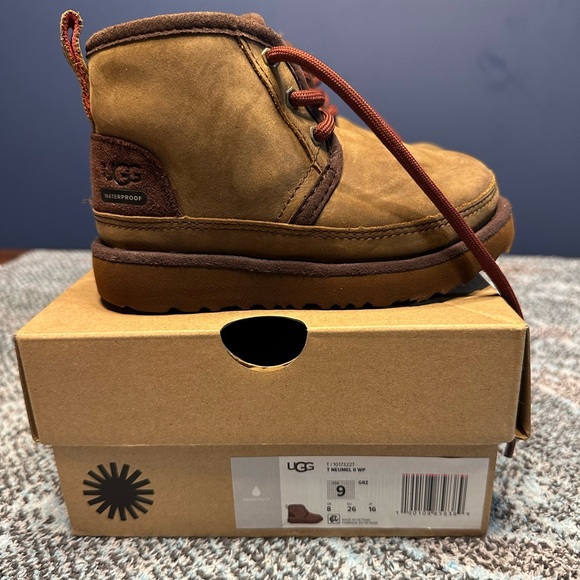 UGG Neumel Waterproof Suede Leather Sheepskin Boots TODDLER BOY